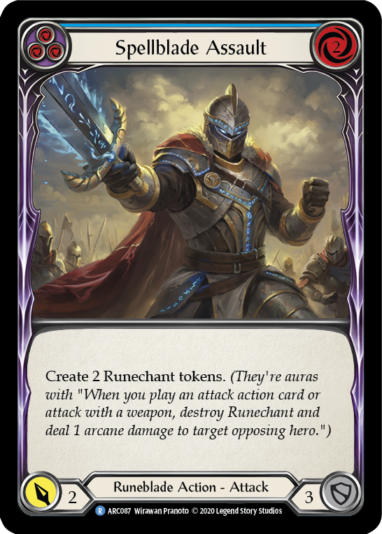 Spellblade Assault (Blue) [U-ARC087] (Arcane Rising Unlimited)  Unlimited Rainbow Foil | Chromatic Games