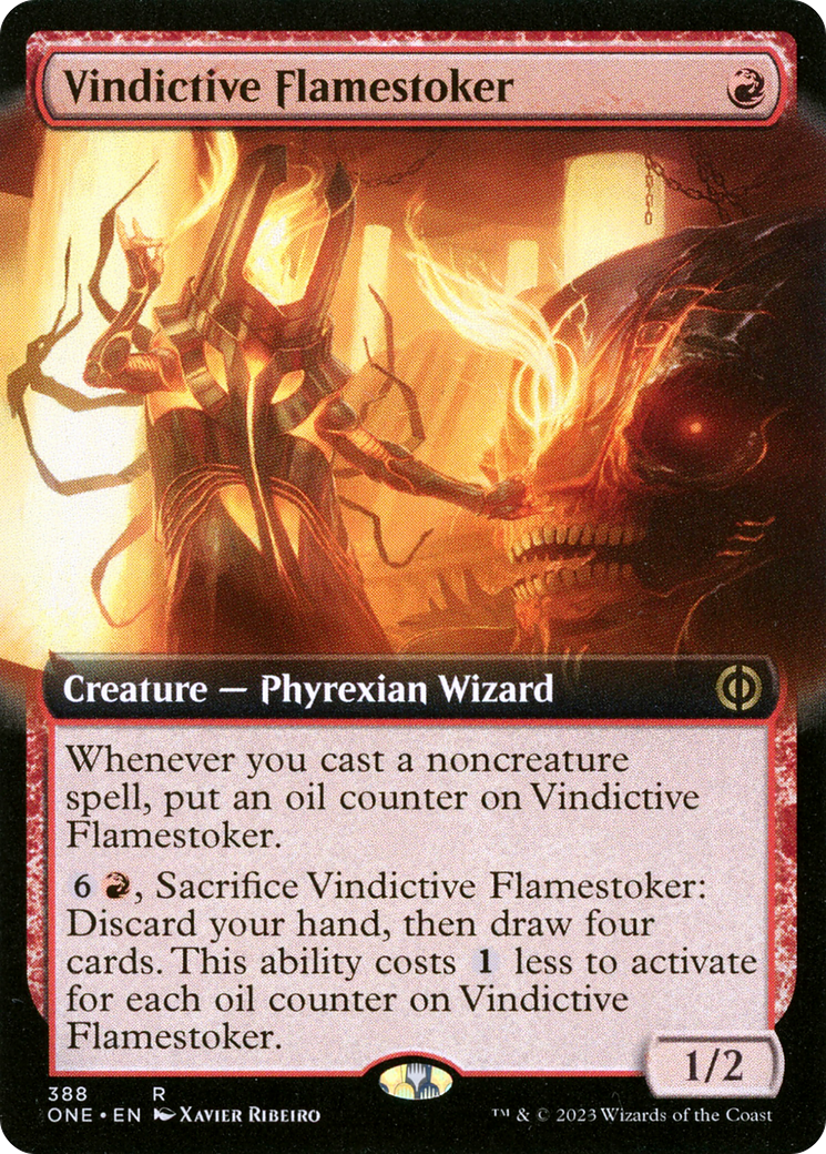 Vindictive Flamestoker (Extended Art) [Phyrexia: All Will Be One] | Chromatic Games