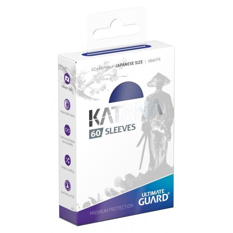 Ultimate Guard Katana Japanese Size Sleeves 60pc (Blue) | Chromatic Games