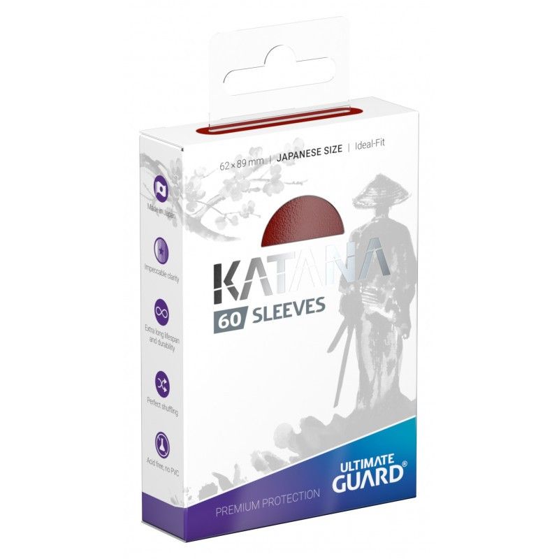 Ultimate Guard Katana Japanese Size Sleeves 60pc (Red) | Chromatic Games