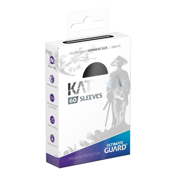 Katana Ultimate Guard Japanese Sized Sleeves (Black) | Chromatic Games