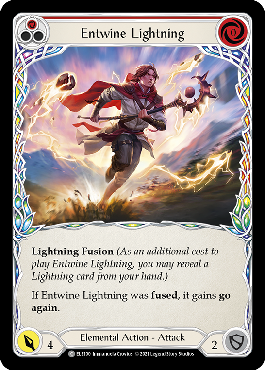 Entwine Lightning (Red) [ELE100] (Tales of Aria)  1st Edition Rainbow Foil | Chromatic Games