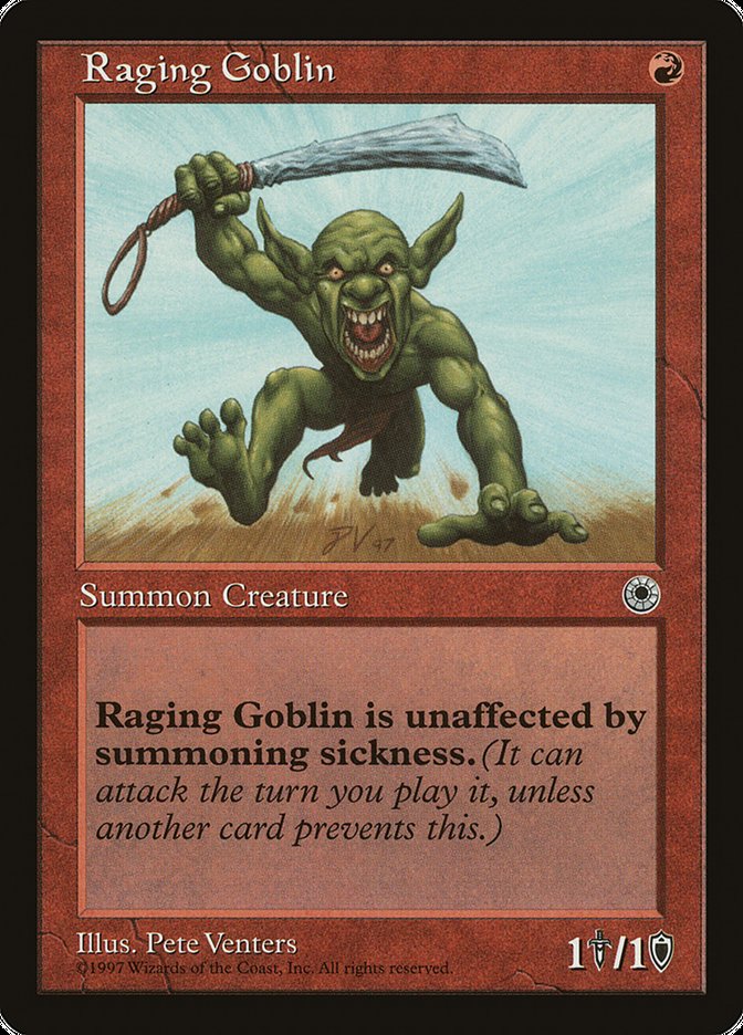 Raging Goblin (No Flavor Text) [Portal] | Chromatic Games