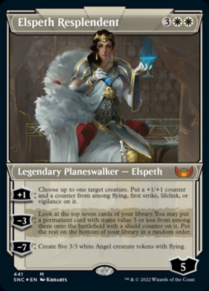 Elspeth Resplendent (Showcase Art Deco Foil Etched) [Streets of New Capenna] | Chromatic Games