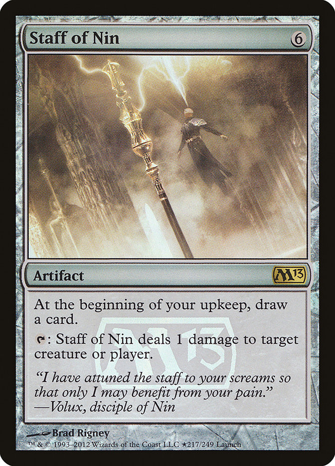 Staff of Nin [Magic 2013 Prerelease Promos] | Chromatic Games