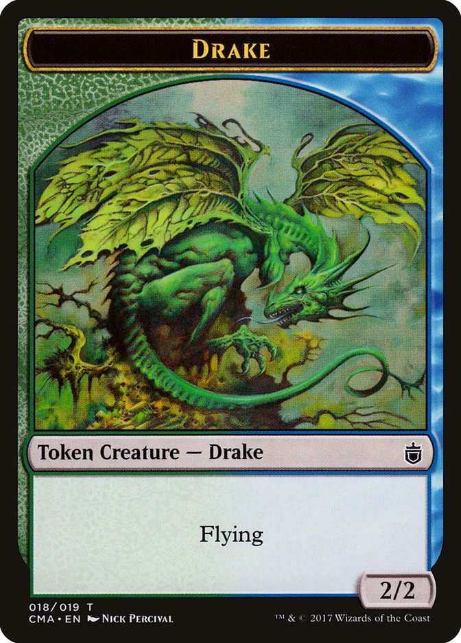 Drake Token [Commander Anthology Tokens] | Chromatic Games