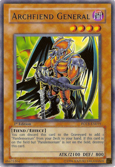 Archfiend General [FOTB-EN019] Rare | Chromatic Games