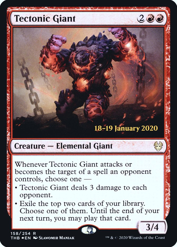 Tectonic Giant [Theros Beyond Death Prerelease Promos] | Chromatic Games