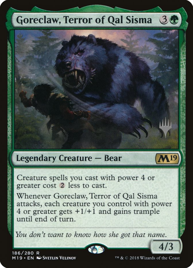 Goreclaw, Terror of Qal Sisma (Promo Pack) [Core Set 2019 Promos] | Chromatic Games