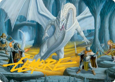 Cave of the Frost Dragon Art Card (Gold-Stamped Signature) [Dungeons & Dragons: Adventures in the Forgotten Realms Art Series] | Chromatic Games