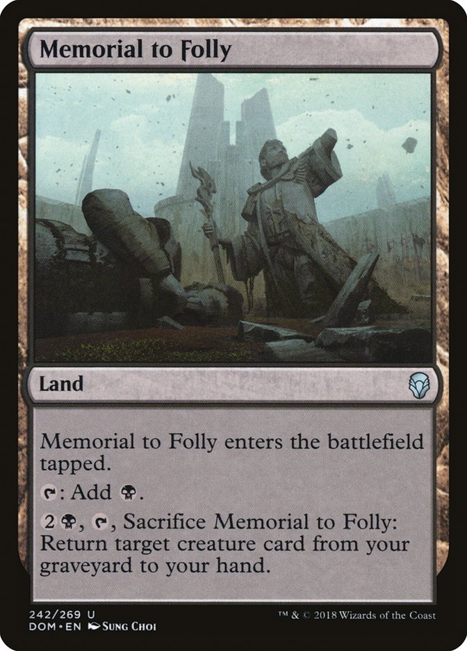 Memorial to Folly [Dominaria] | Chromatic Games