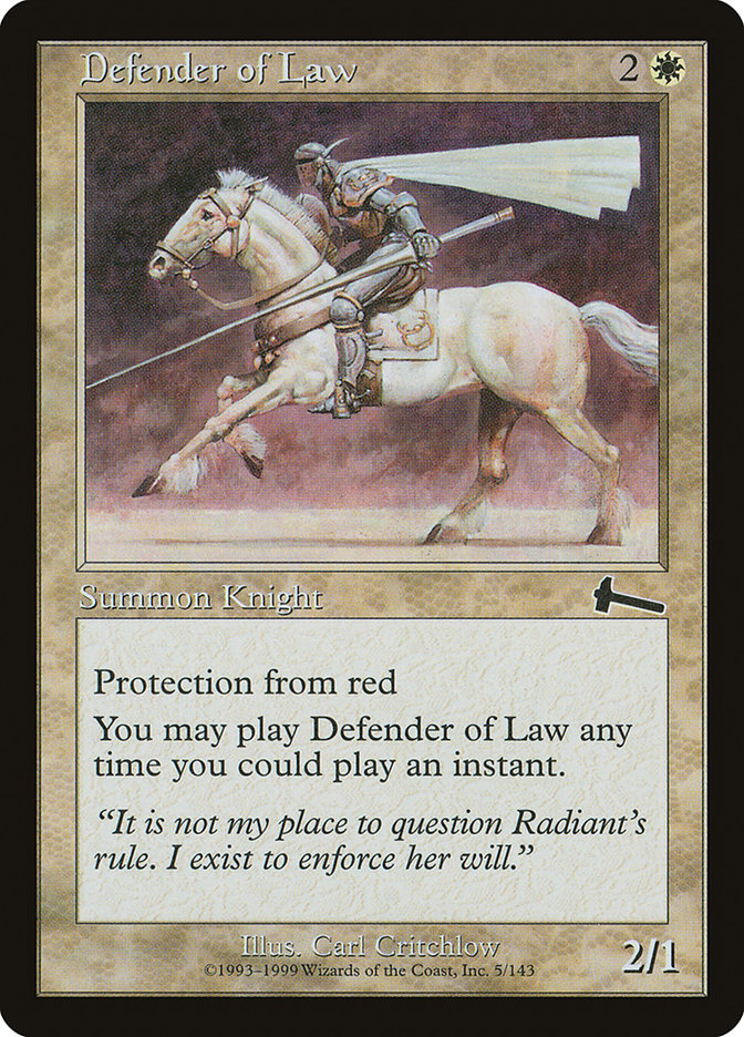 Defender of Law [Urza's Legacy] | Chromatic Games