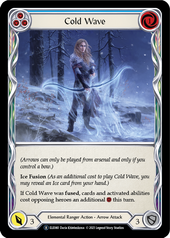 Cold Wave (Blue) [U-ELE040] (Tales of Aria Unlimited)  Unlimited Rainbow Foil | Chromatic Games