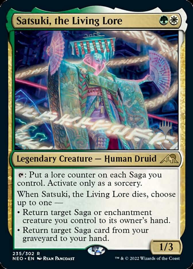 Satsuki, the Living Lore (Promo Pack) [Kamigawa: Neon Dynasty Promos] | Chromatic Games