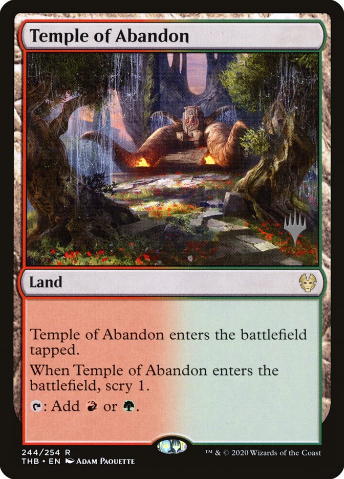 Temple of Abandon (Promo Pack) [Theros Beyond Death Promos] | Chromatic Games