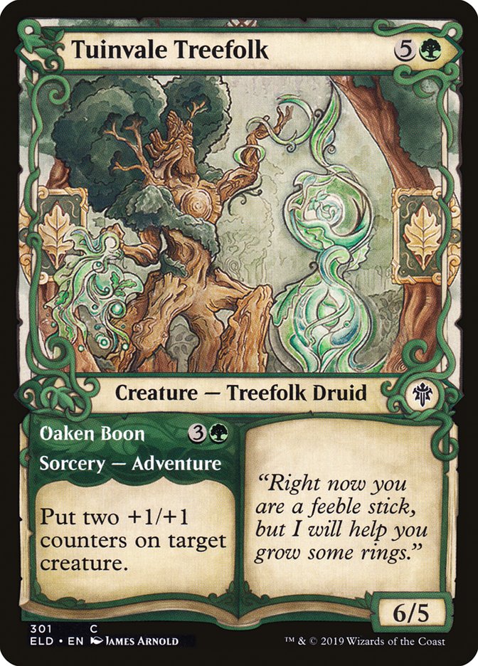 Tuinvale Treefolk // Oaken Boon (Showcase) [Throne of Eldraine] | Chromatic Games