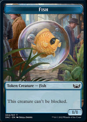 Clue // Fish Double-Sided Token [Streets of New Capenna Commander Tokens] | Chromatic Games