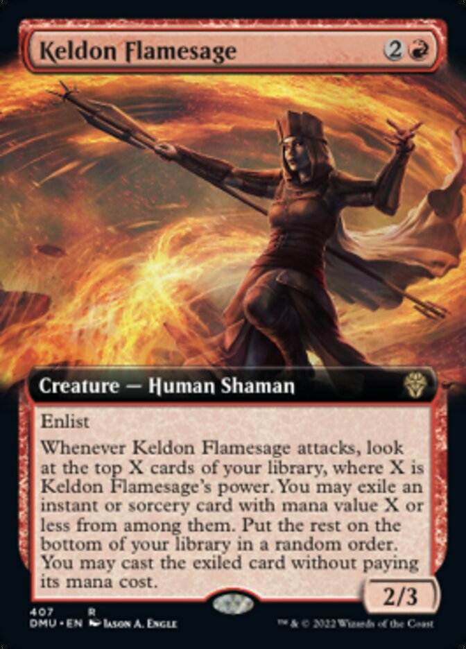 Keldon Flamesage (Extended Art) [Dominaria United] | Chromatic Games