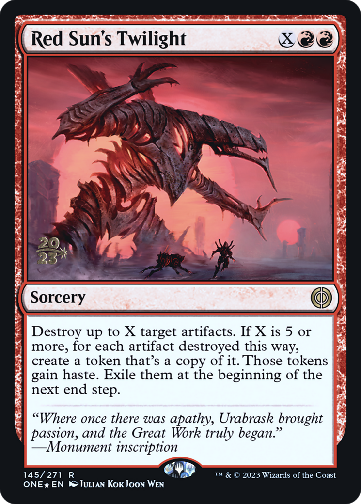 Red Sun's Twilight [Phyrexia: All Will Be One Prerelease Promos] | Chromatic Games