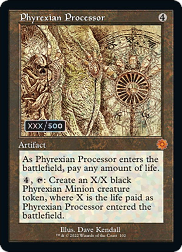 Phyrexian Processor (Retro Schematic) (Serialized) [The Brothers' War Retro Artifacts] | Chromatic Games