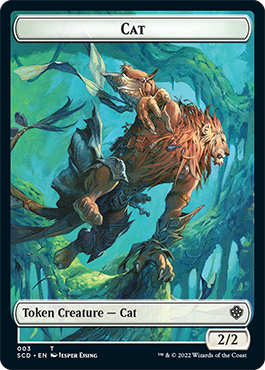 Saproling // Cat Double-Sided Token [Starter Commander Decks] | Chromatic Games