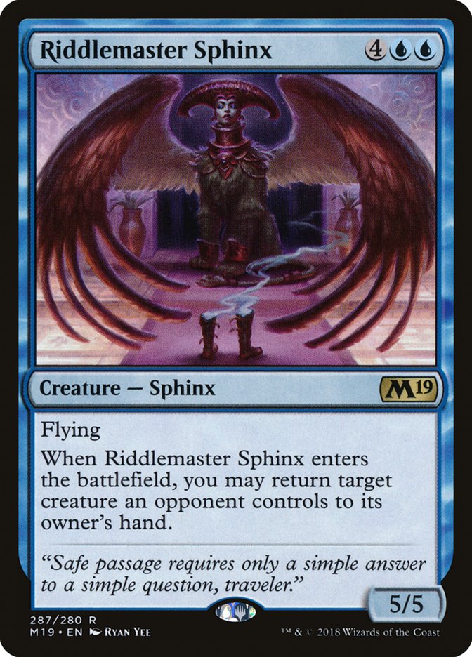 Riddlemaster Sphinx [Core Set 2019] | Chromatic Games