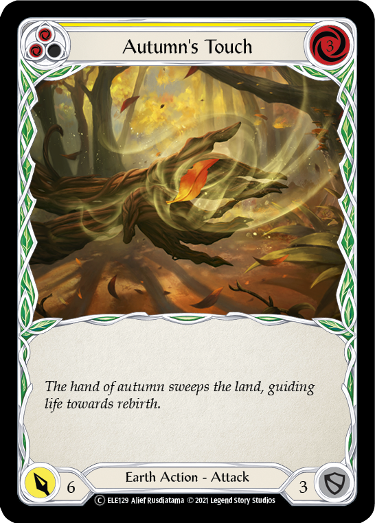 Autumn's Touch (Yellow) [U-ELE129] (Tales of Aria Unlimited)  Unlimited Rainbow Foil | Chromatic Games