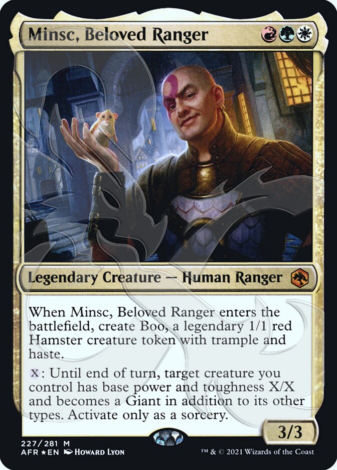 Minsc, Beloved Ranger (Ampersand Promo) [Dungeons & Dragons: Adventures in the Forgotten Realms Promos] | Chromatic Games