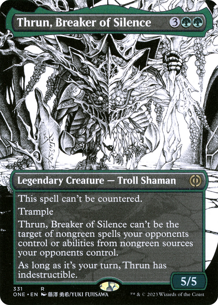 Thrun, Breaker of Silence (Borderless Manga) [Phyrexia: All Will Be One] | Chromatic Games