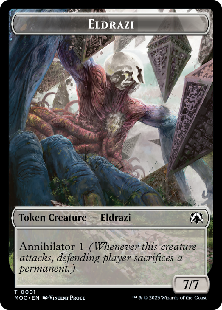 Eldrazi // Angel (4) Double-Sided Token [March of the Machine Commander Tokens] | Chromatic Games