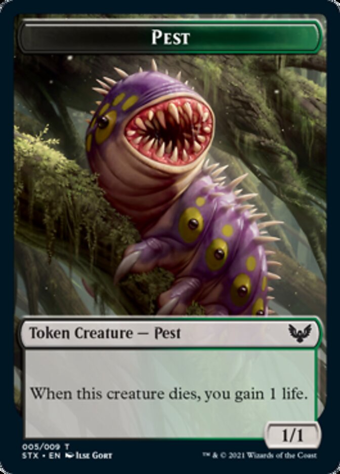 Pest Token [Strixhaven: School of Mages Tokens] | Chromatic Games