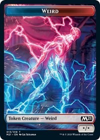 Weird // Zombie Double-Sided Token [Core Set 2021 Tokens] | Chromatic Games