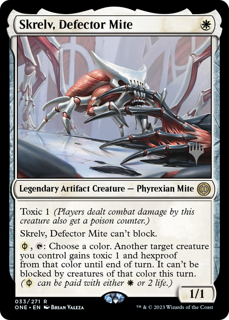 Skrelv, Defector Mite (Promo Pack) [Phyrexia: All Will Be One Promos] | Chromatic Games