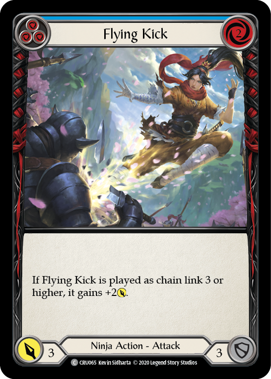 Flying Kick (Blue) [CRU065] (Crucible of War)  1st Edition Normal | Chromatic Games