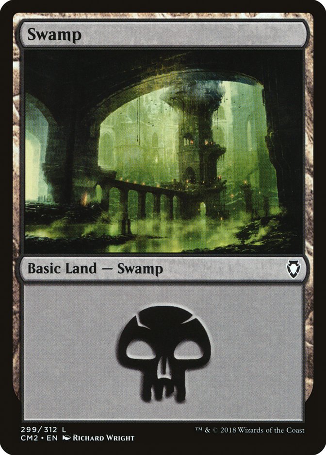 Swamp (299) [Commander Anthology Volume II] | Chromatic Games