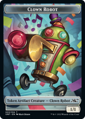 Clown Robot (003) // Food (011) Double-Sided Token [Unfinity Tokens] | Chromatic Games