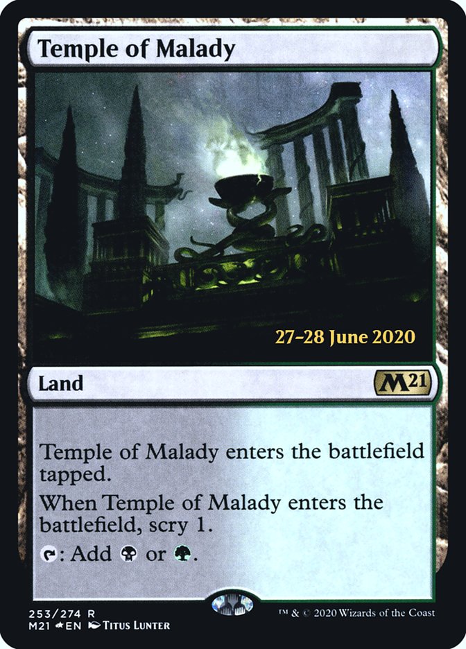 Temple of Malady [Core Set 2021 Prerelease Promos] | Chromatic Games