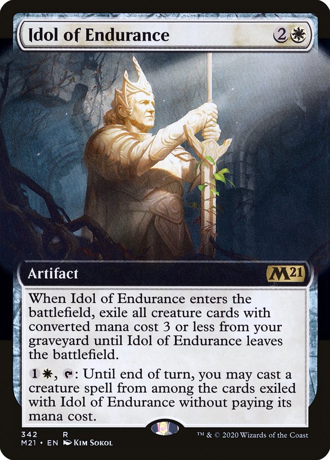 Idol of Endurance (Extended Art) [Core Set 2021] | Chromatic Games