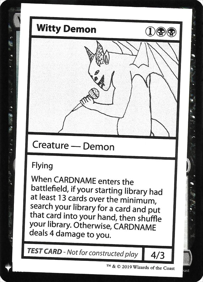 Witty Demon [Mystery Booster Playtest Cards] | Chromatic Games