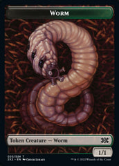 Worm // Vampire Double-Sided Token [Double Masters 2022 Tokens] | Chromatic Games