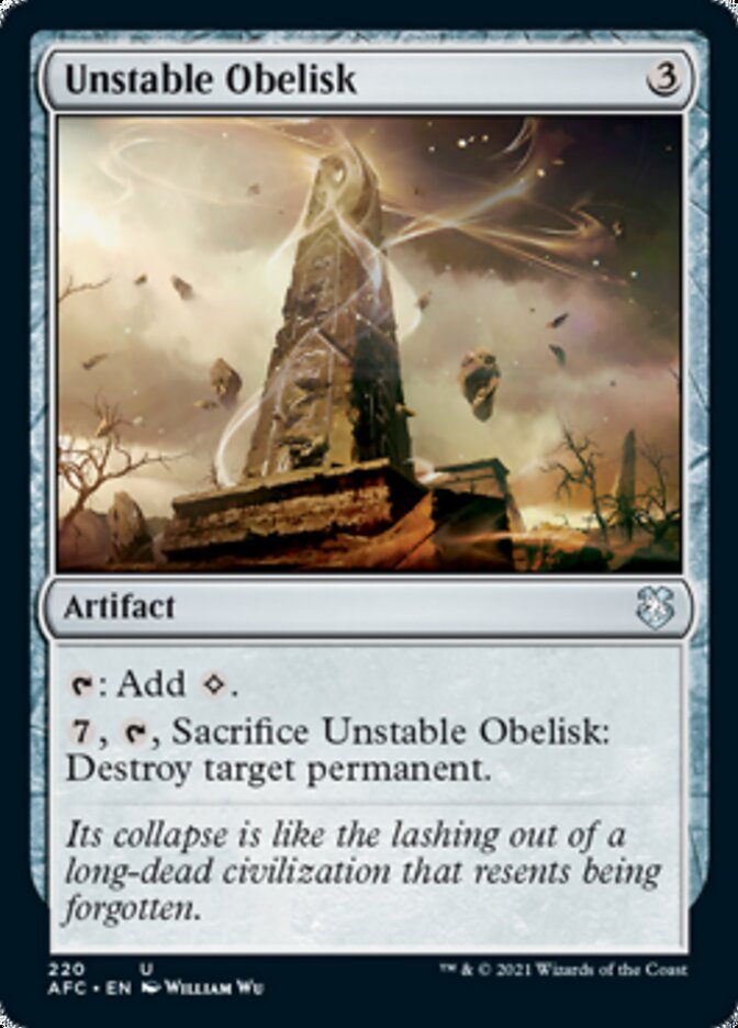 Unstable Obelisk [Dungeons & Dragons: Adventures in the Forgotten Realms Commander] | Chromatic Games