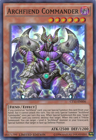 Archfiend Commander [CT11-EN006] Super Rare | Chromatic Games