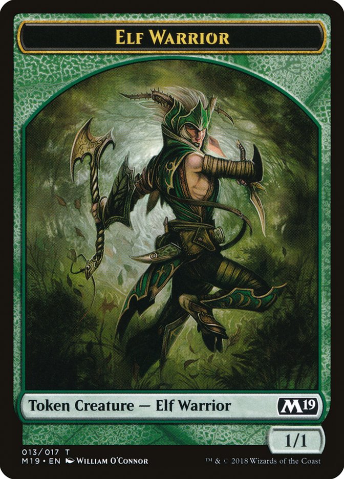 Elf Warrior Token [Core Set 2019 Tokens] | Chromatic Games