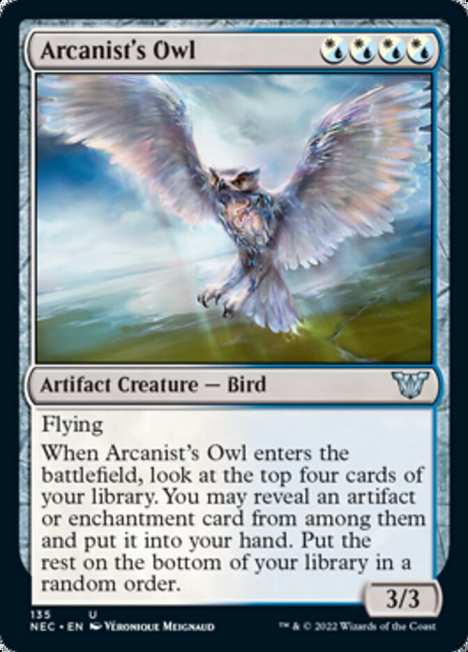 Arcanist's Owl [Kamigawa: Neon Dynasty Commander] | Chromatic Games