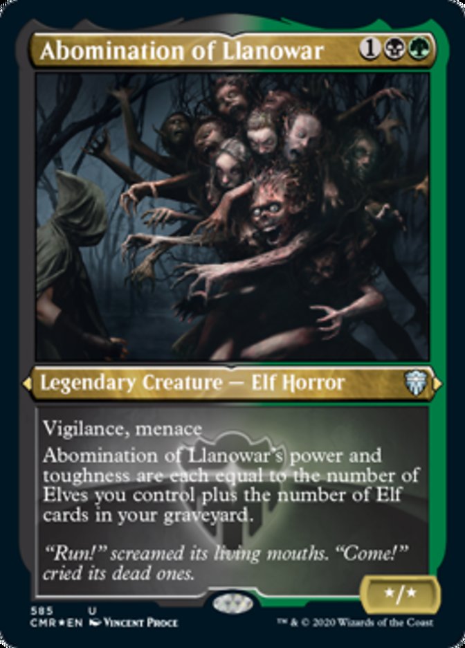 Abomination of Llanowar (Etched) [Commander Legends] | Chromatic Games