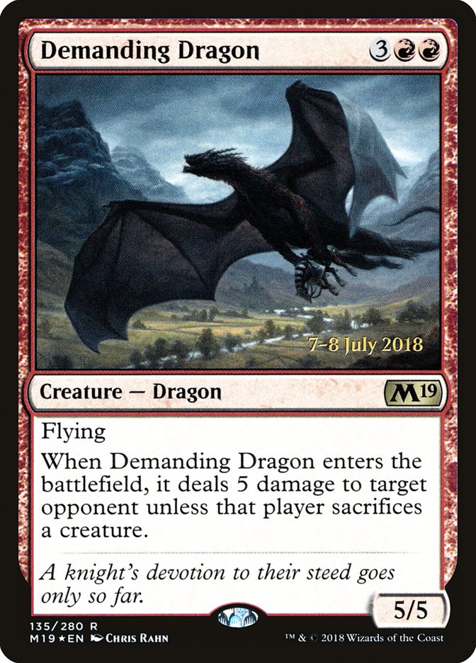 Demanding Dragon [Core Set 2019 Prerelease Promos] | Chromatic Games