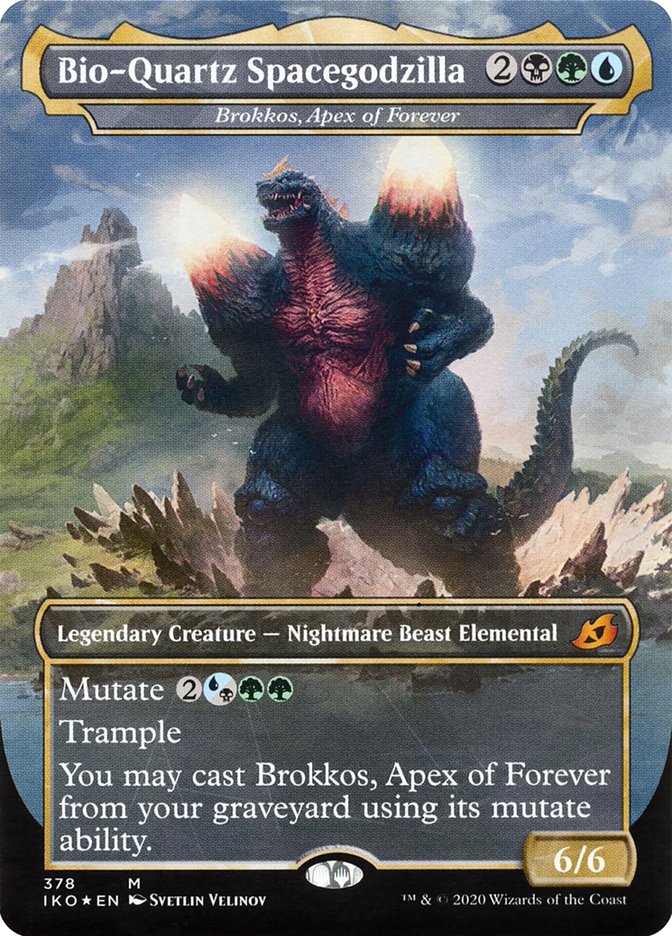 Brokkos, Apex of Forever - Bio-Quartz Spacegodzilla (Godzilla Series) [Ikoria: Lair of Behemoths] | Chromatic Games