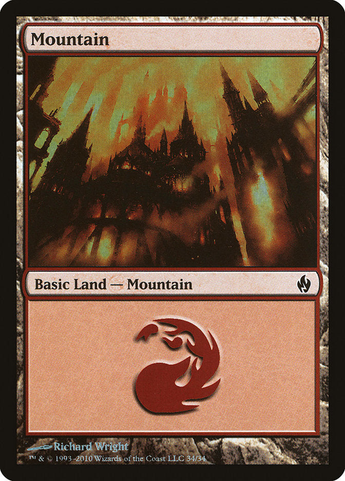 Mountain (34) [Premium Deck Series: Fire and Lightning] | Chromatic Games