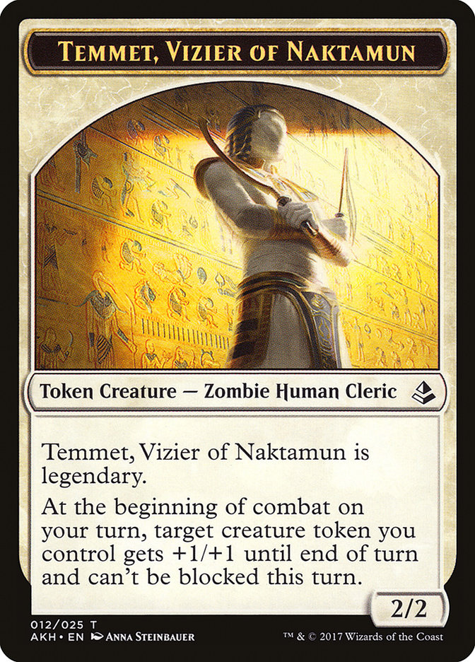 Temmet, Vizier of Naktamun Token [Amonkhet Tokens] | Chromatic Games