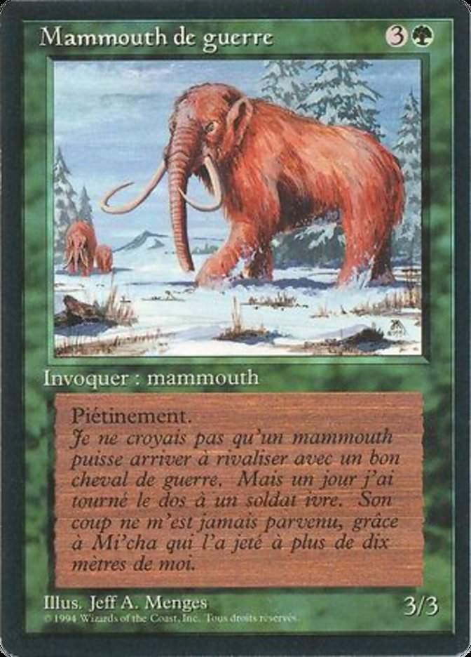 War Mammoth [Foreign Black Border] | Chromatic Games